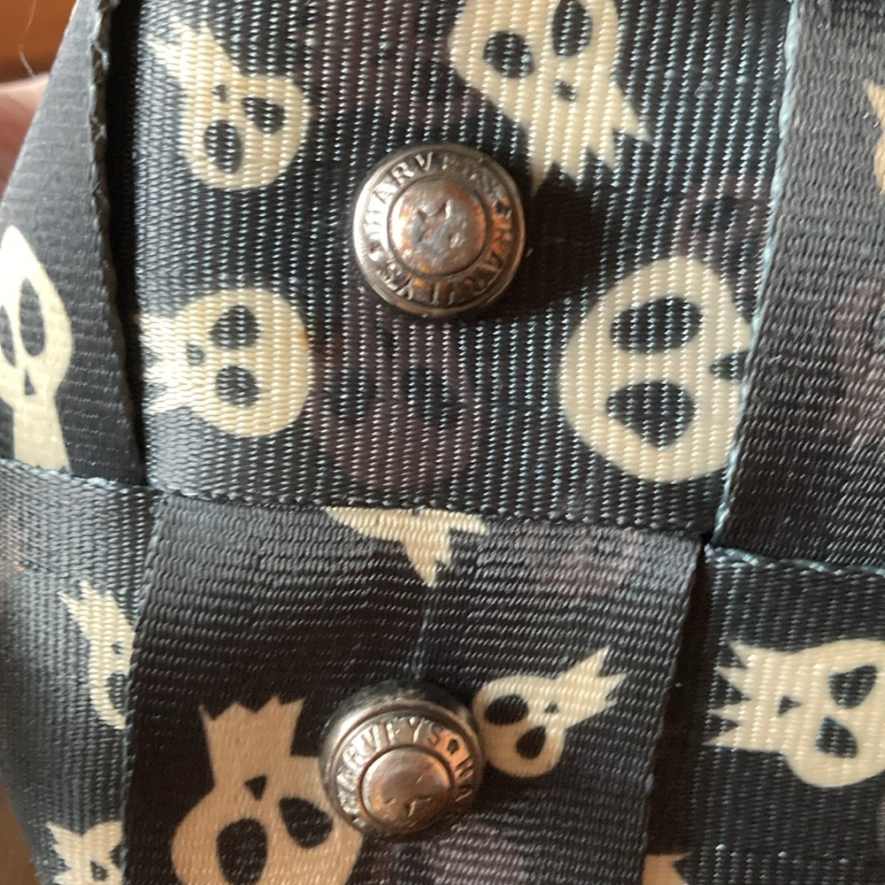 HARVERYS DISNEY COUTURE NIGHTMARE BEFORE CHRISTMAS purse. Made with seatbelts! - Picture 3 of 11